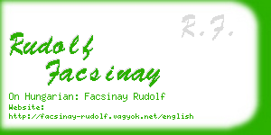 rudolf facsinay business card